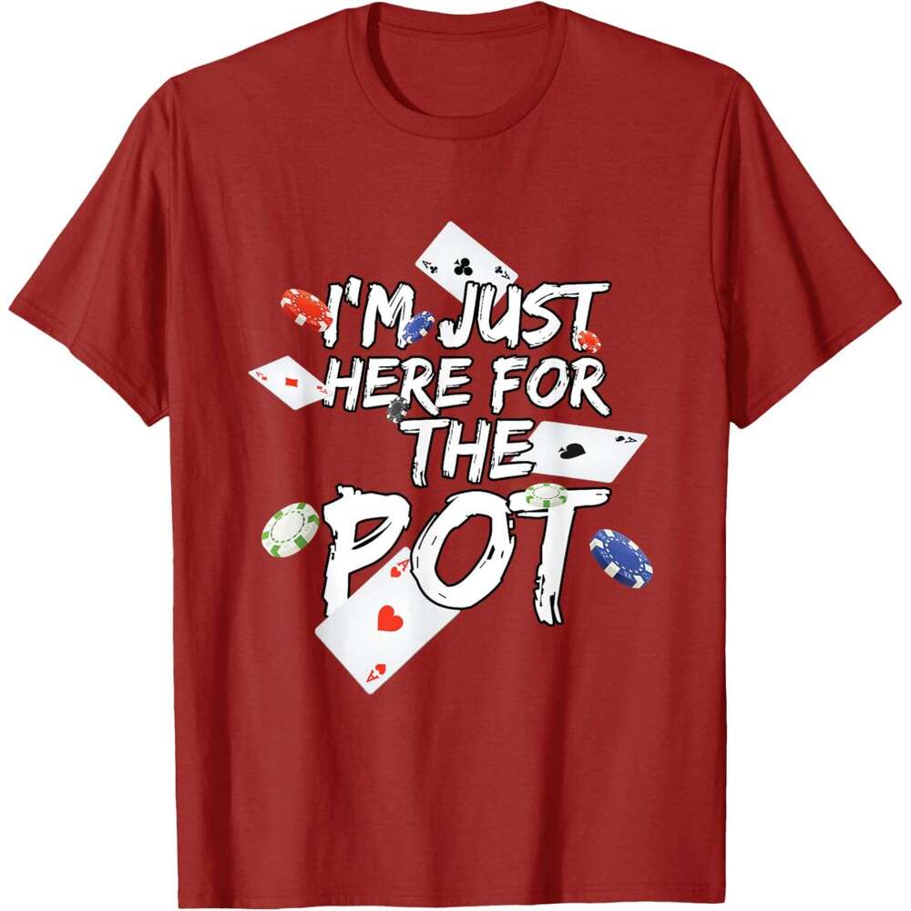 25ss Casual T shirt for Mens I'm Just Here For The Pot Poker Lovers Funny Gift T-Shirt Shirts Tshirt Graphic Tee Tops Clothes Short sleeve Free s