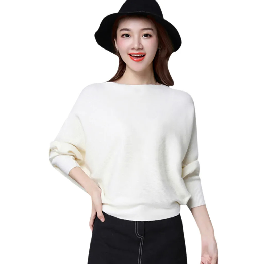 Fashionable winter trend sweater minimalist womens long sleeved highquality round neck knitted elastic short top 240812