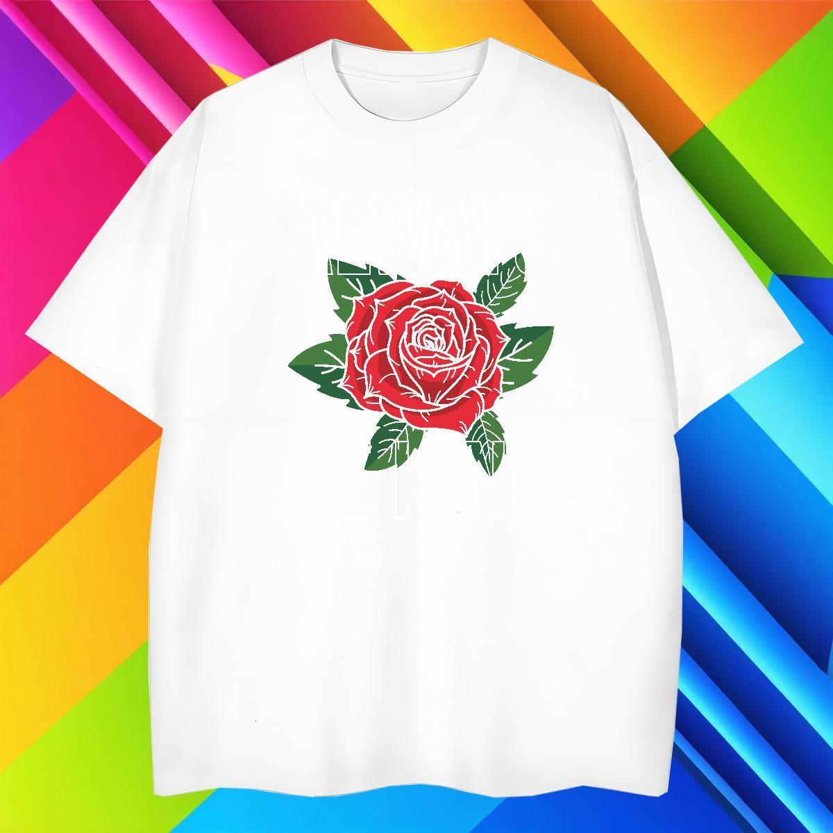 Stylist Men Tops Tees flower Street Wear 230g Pure Cotton Tee Shirt Breathable Cool Men T Shirts White Plus Size