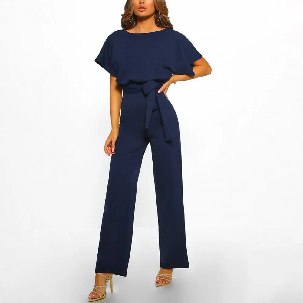 Ladies Jumpsuit Elegant Ladies Tight Waist Slim Jumpsuit Elegant Romper 240813