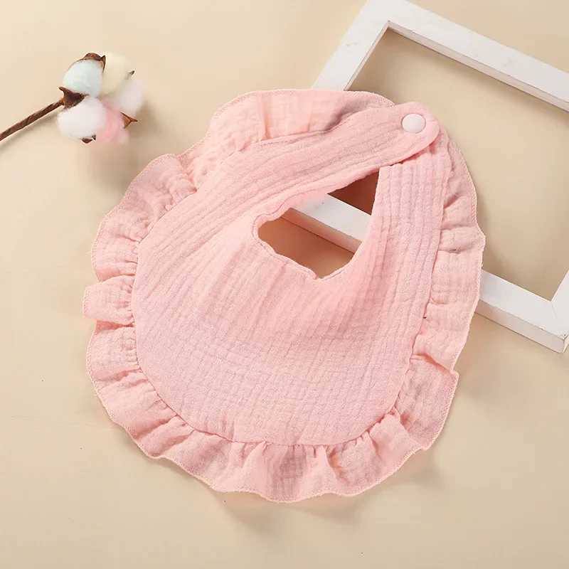 Bibs Burp Cloths INS Hot Baby Bibs Kawaii Newborn Girls Cotton Muslin Saliva Towel Flowers Cherry Leopard Lace Babies Accessories Children StuffL4812
