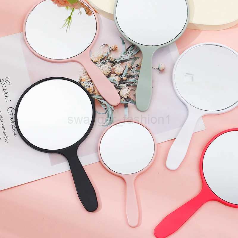 Circular small mirror Handheld makeup mirror For womens makeup High definition mirror surface Multiple ColorsXJ240813