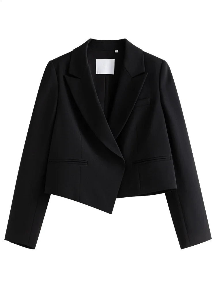 FSLE Womens Full Match Set Wide Leg Pants Short Sleeve Jacket High Waist Loose Flat Bottom Two Piece for Women 240812