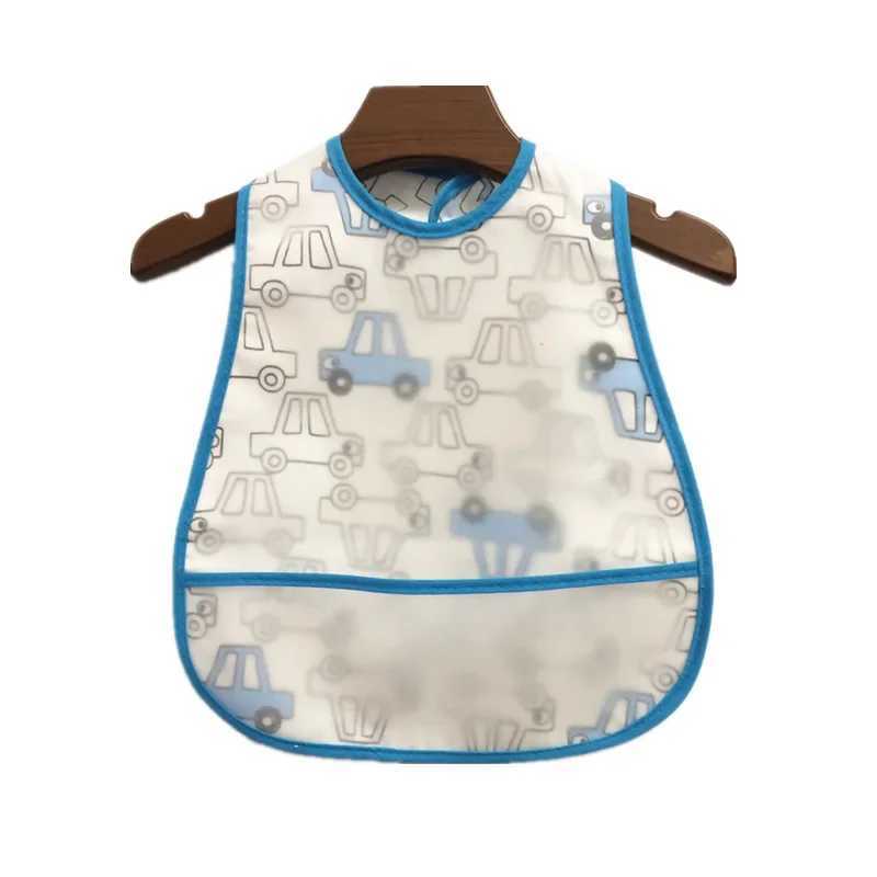 Bibs Burp Cloths 2024 New Cartoon Pattern EVA Waterproof Pocket Lunch Feeding Bibs Adjustable Baby Bibs Cute Children Baby Apron Kids Burp ClothsL4812