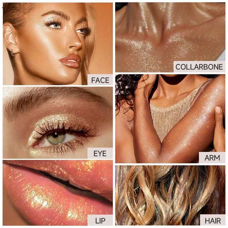 Fairy Powder Highlighter StickShimmer Contour Blush Powder Contour Shading GlitterContour Brightening Makeup Highlighter W240812