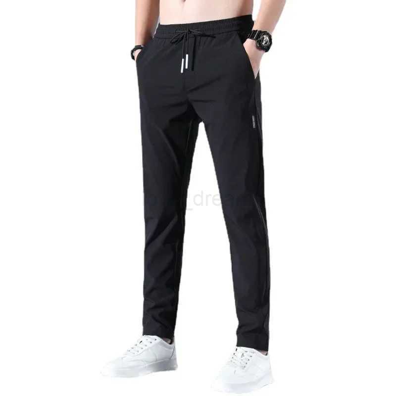 Ice silk Sports pants Quick Drying Running straight sleeves Loose Comfortable Breathable casual elastic Soft elastic Summer MenXJ240813