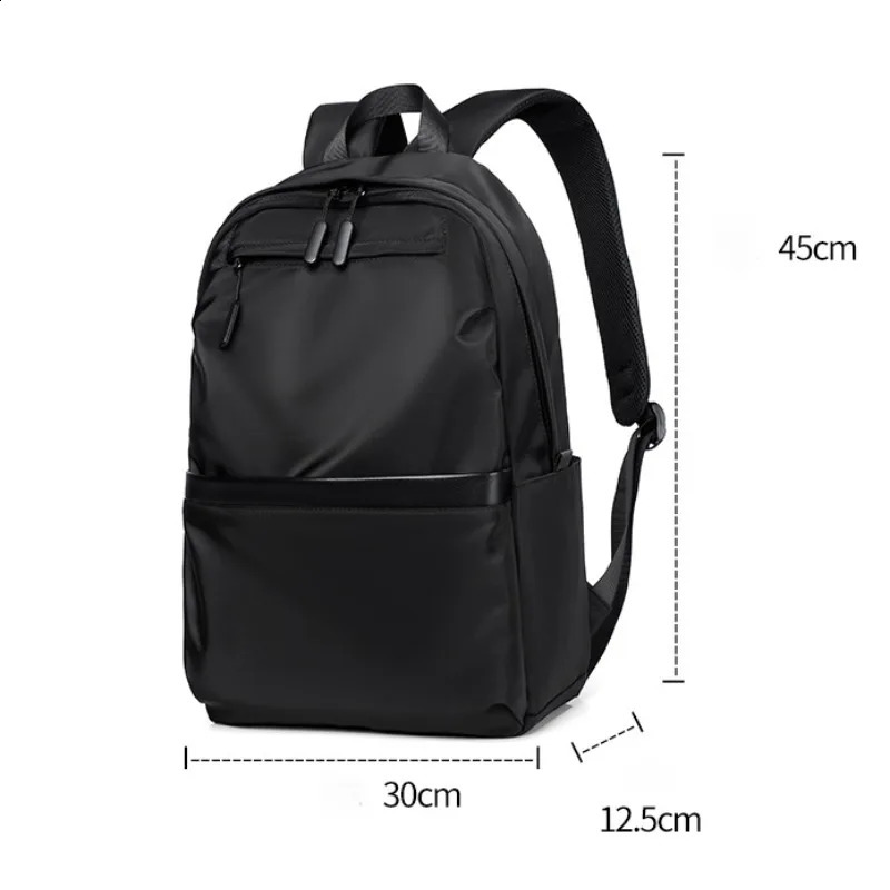 mens business backpack nylon solid color large capacity student travel for sale 240813
