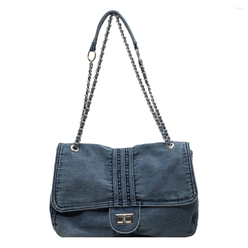 Totes Women Casual Tote Handbag Large Capacity Denim Simple Sg Bag Fashion Satchel Female Daily Dating 2a21 4