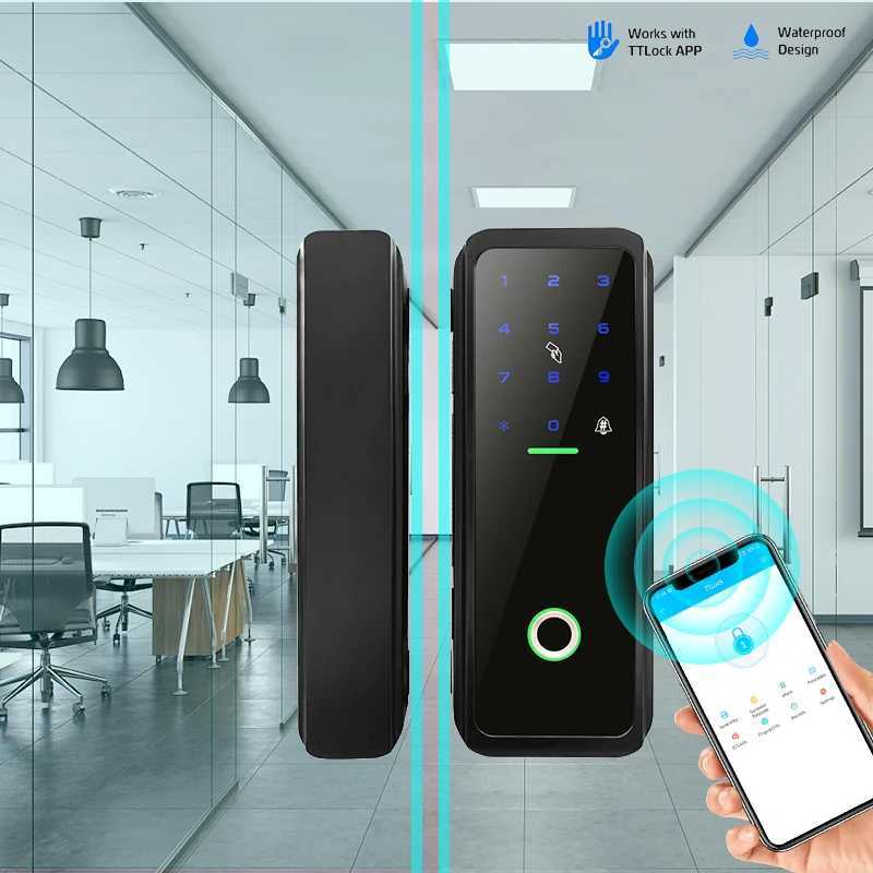 Smart Lock Smart Door Fingerprint Electric Lock Electronic Digital Biometric finger print security Glass Password CardL248L247