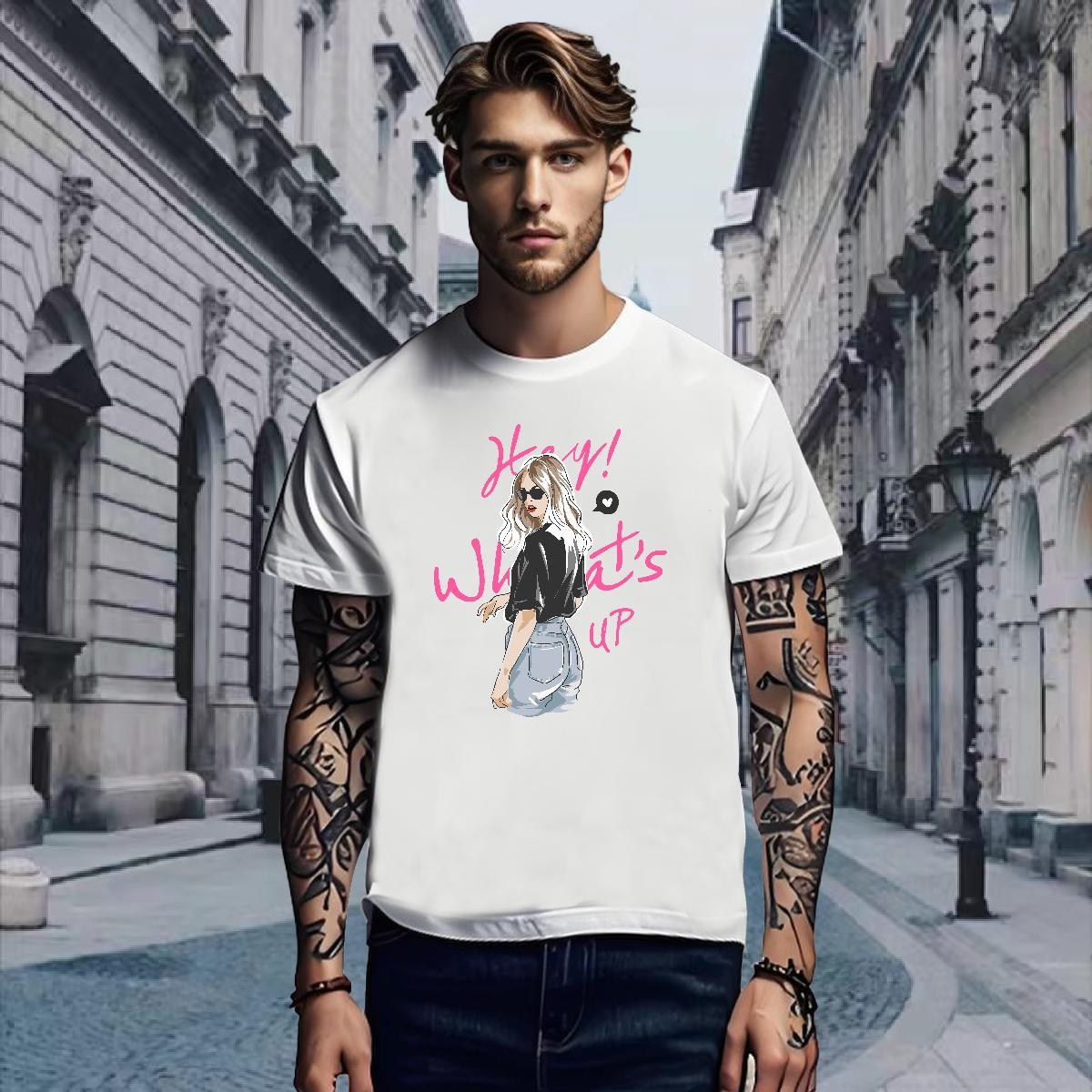 Mens T Shirts 100% Cotton 230g person Casual Daily Wear Breathable Crew Neck DIY Men Tops Tees Free Shipping Designer Top Tees