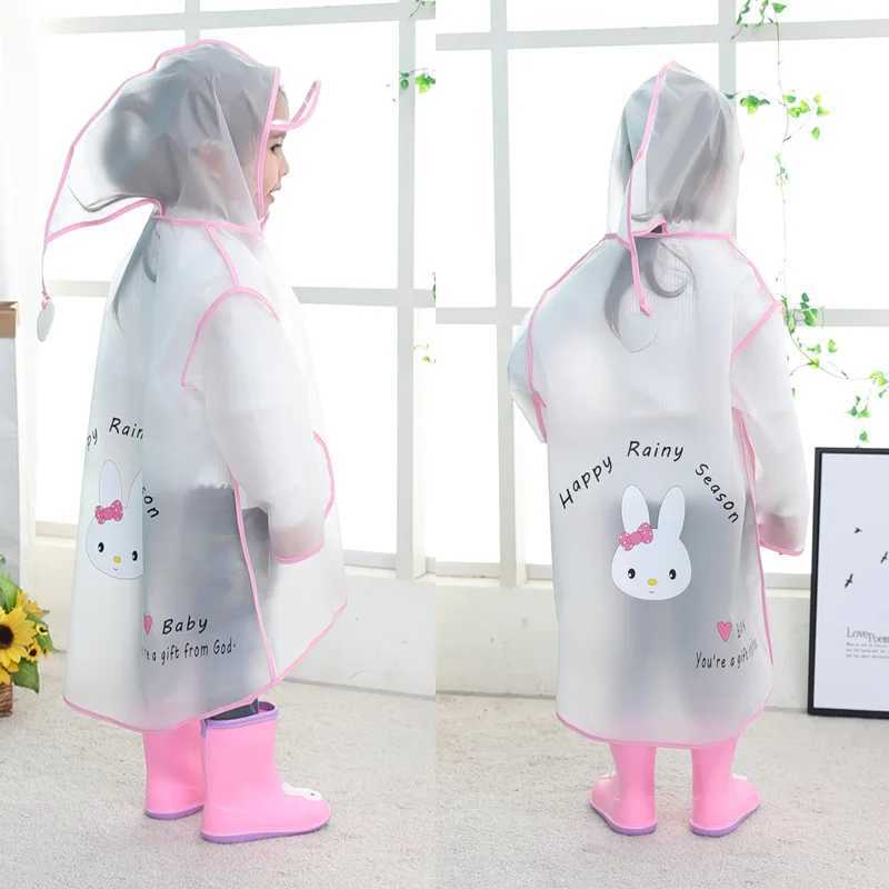 Little Bear Cute Childrens Waterproof Raincoat Rain Jacket Wear Coat Suit Cover Clothing Kids Girl Boy Yellow Green Y240810