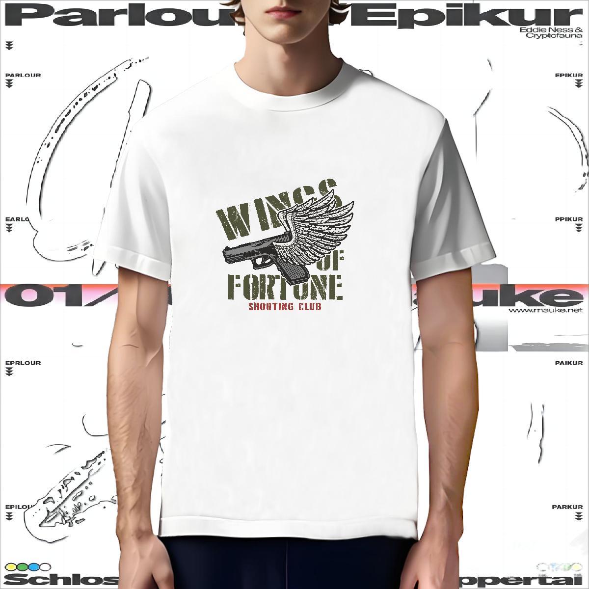 Free Shipping T-Shirts pistol Short Sleeve O-Neck Hip Hop Custom Printing 230g 100% Cotton Tshirts Fashion Tee Shirt
