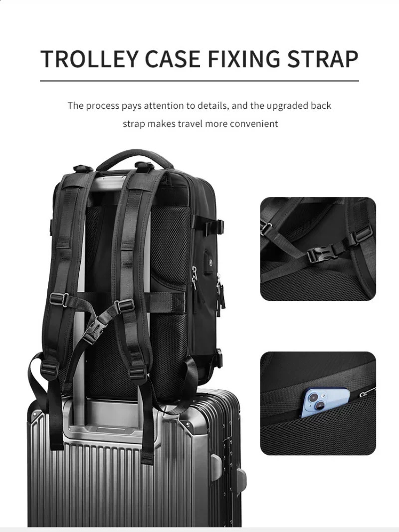 WomensMens Travel Backpack Cabin Size Laptop Large Airline Approved Waterproof 240813