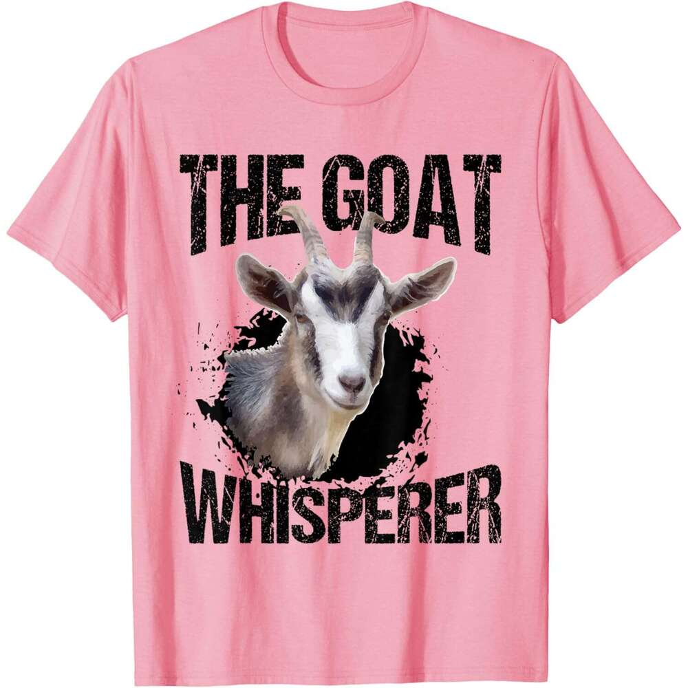 25ss Casual T shirt for Mens Womens The Whisperer Funny Goat Lover for Farmer Gift T-Shirt Shirts Tshirt Graphic Tee Tops Clothes Short sleeve Free sh