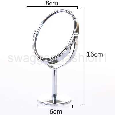 Desktop home standable make-up mirror double-sided mirror rotating desktop oval mirror home bedroom desktop make-up mirror smallXJ240813