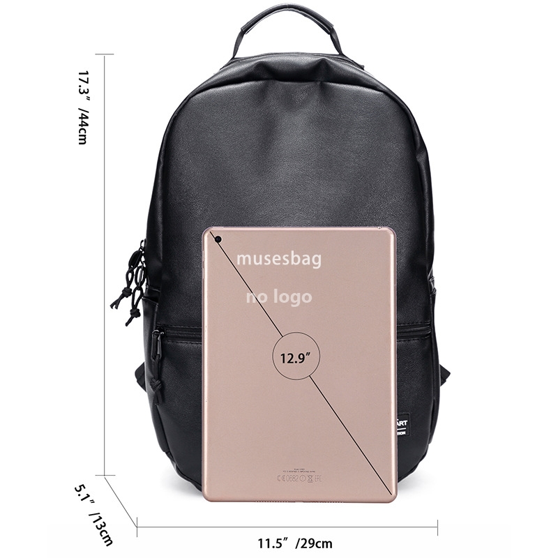 Pu leather men's backpack Large capacity travel bag backpack College student backpack Casual trend computer bag men's bag