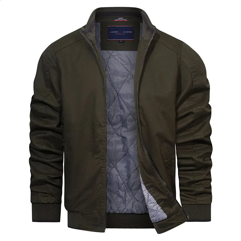 Autumn and winter cotton jacket mens solid color outdoor activity loose fashionable casual comfortable 240812