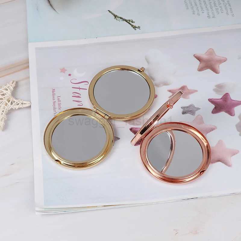 TSHOU697 Portable Double Side Mirro Fashion Women Ladies Make Up Mirror Cosmetic Folding Compact Pocket With Makeup Tool GiftXJ240813