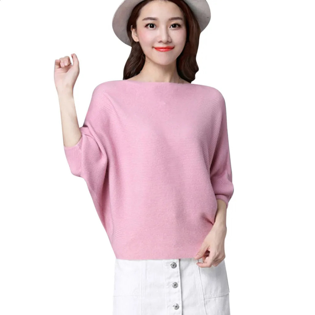 Fashionable winter trend sweater minimalist womens long sleeved highquality round neck knitted elastic short top 240812