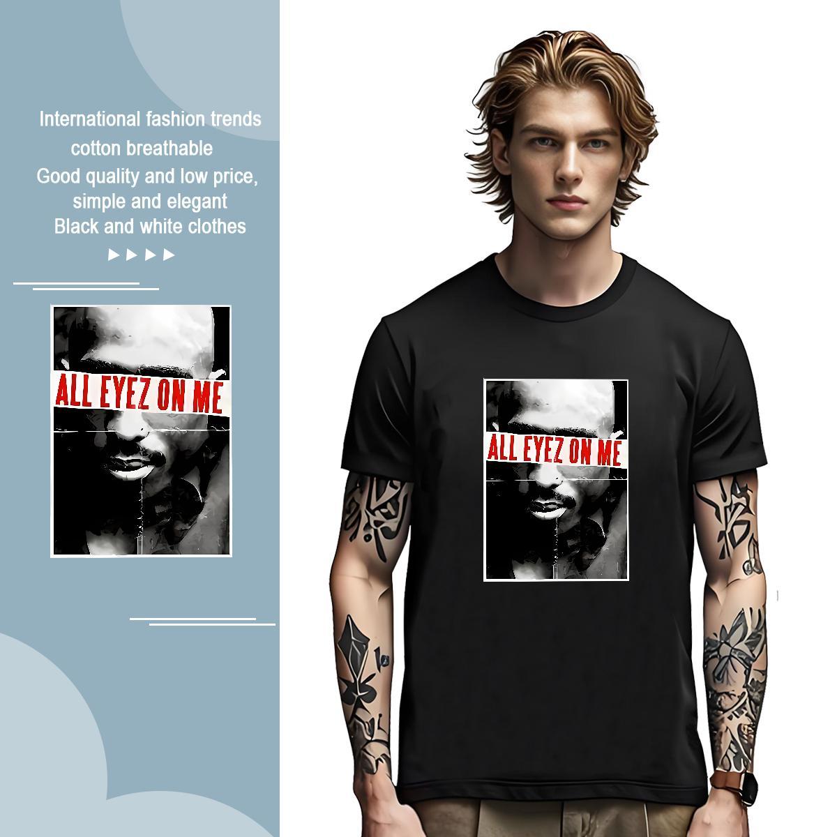 T shirt 230g 100% Cotton character Street wear Hip Hop O-Neck Short Sleeve Oversized Men Tees 2024 Wholesale Clothes
