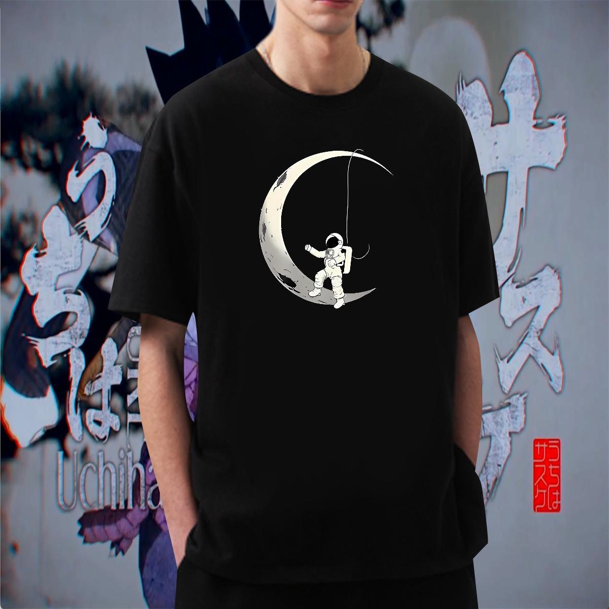 Popular Tshirt for Man Woman Hip Hop 100% Cotton 230g Custom Anime Crew Neck Breathable spaceman T shirt Stylist Tops Shirt
