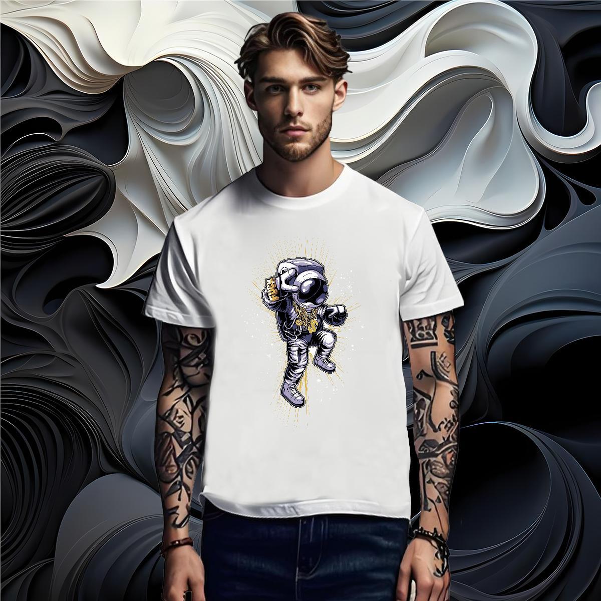 T Shirts Men 230g Pure Cotton universe Street Breathable Soft Graphic Men Tops Tees New Designer Wholesale Tees Shirts