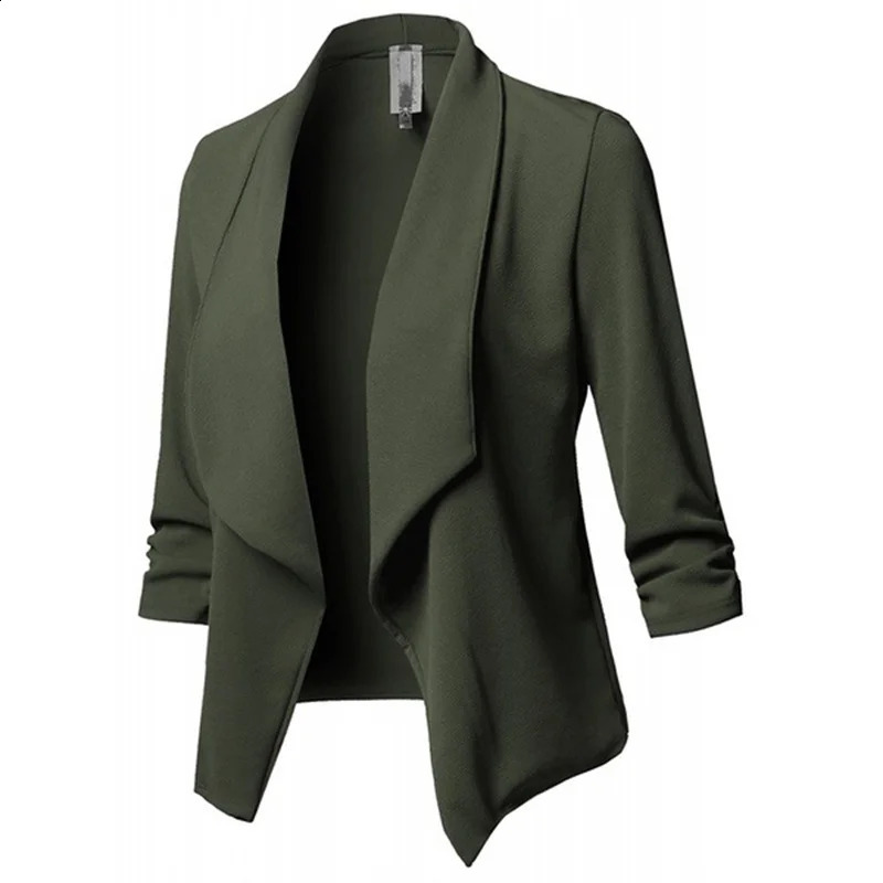 Women Solid Folds PU Leather Button Turn Down Collar Bodycon Working Black Blouse Tops 240813