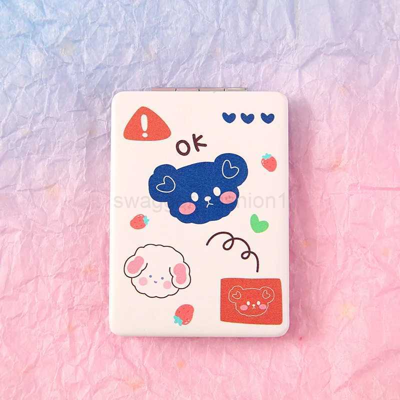 Cartoon Mini Makeup Mirror Double-Sided Round Makeup Mirror Portable Mini Folding Makeup Mirror Pocket Mirror for Girl WomenXJ240813