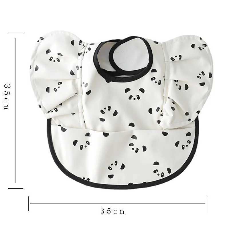 Bibs Burp Cloths INS Nordic Style Baby Bibs Waterproof Short Sleeve with Pocket Feeding Waterproof Bib Easy Clean Cute Elephant Bibs Soft PUL4812