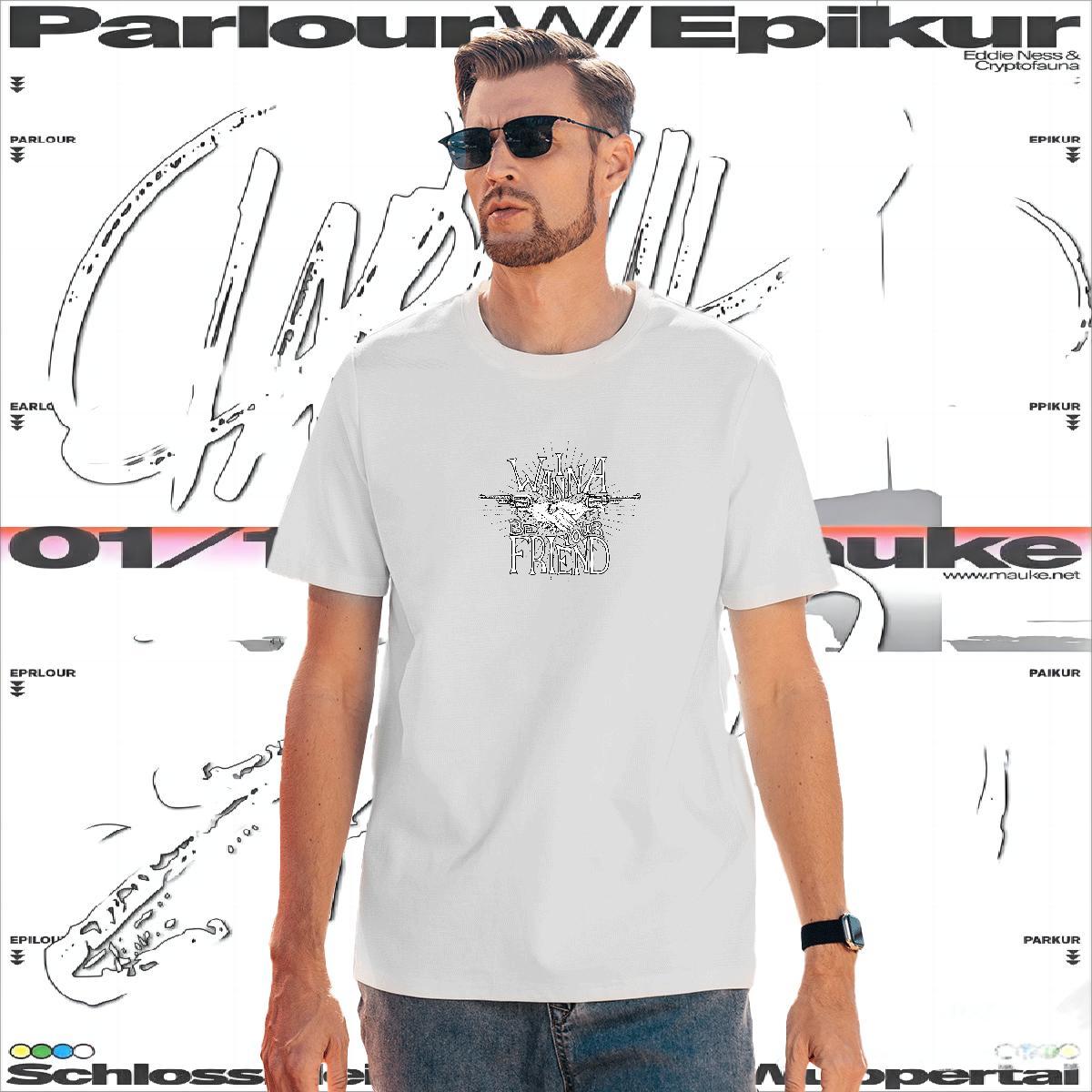 T Shirt For Man 230g 100% Cotton gun Summer Casual Short Sleeve Soft DIY Anime Mens Tshirts Fashion New Loose Fit Tees