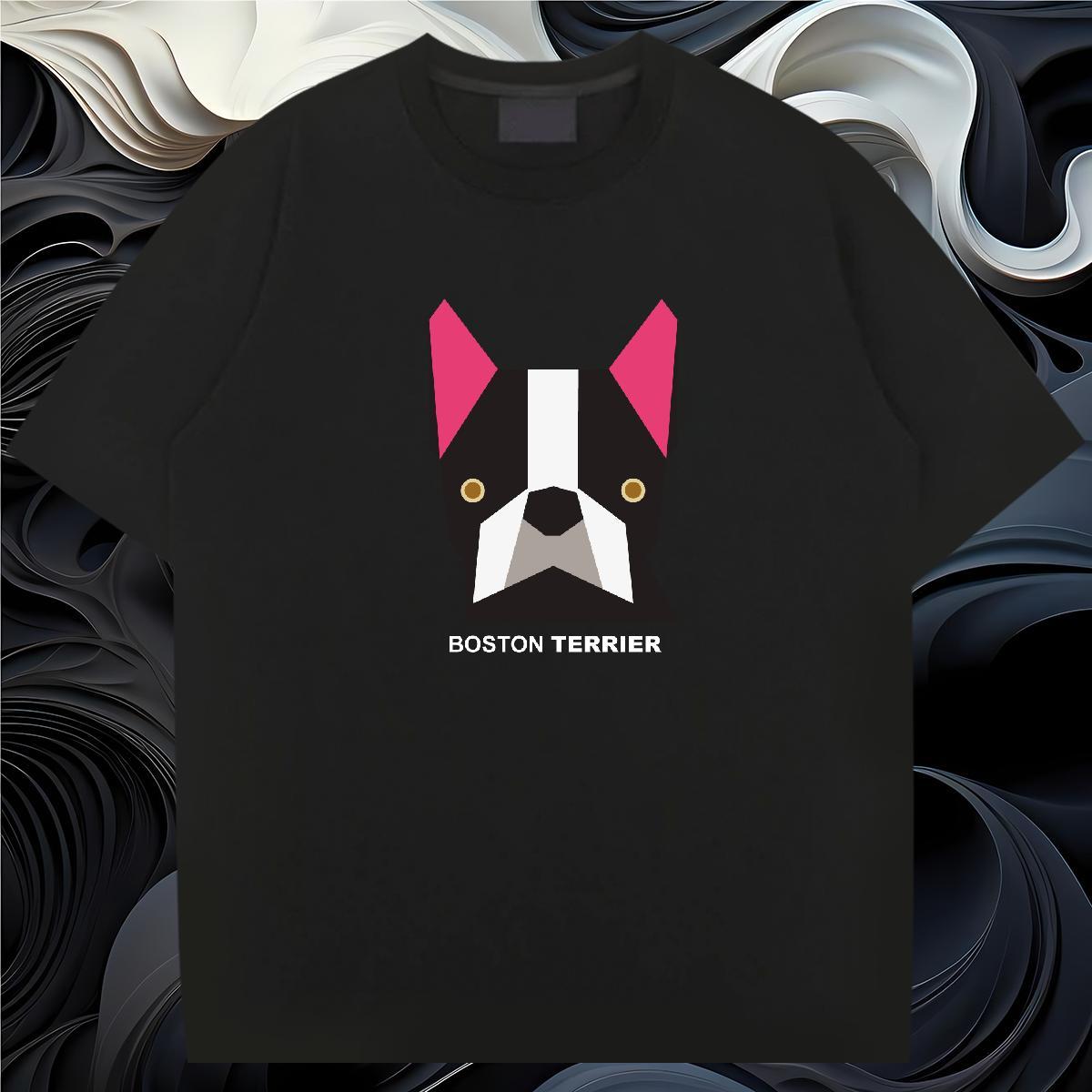 T Shirt For Man 230g Cotton dog Hip Hop Street Breathable Short Sleeve Customized Men Tops Tees 2024 Summer Loose Tshirts