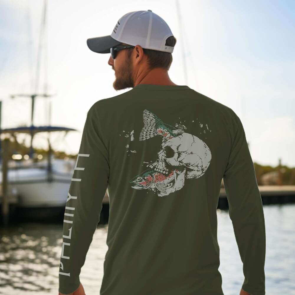 Long Sleeve Shirts For Men Sweatshirt Pocket Fishing Sun Protection Graphic Tee Streetwear Casual Tops Clothes sweatshirts