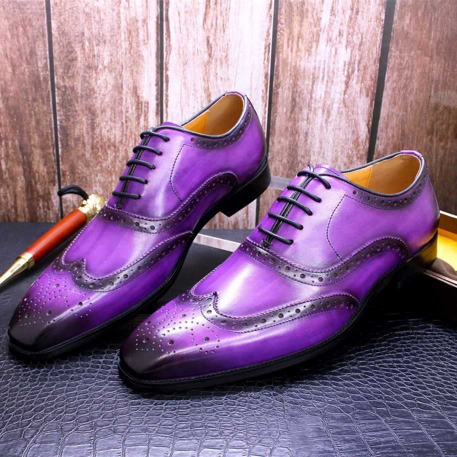 CMM British Style Block Leather Mens Shoes Handmade Mens Oxford Shoes Business Casual Leather Shoes Mens