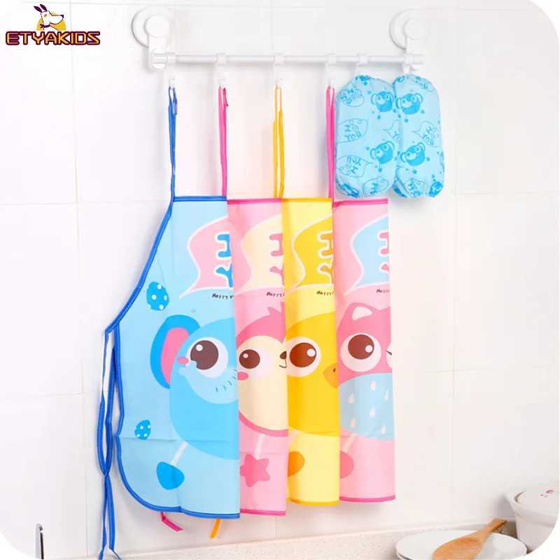 Bibs Burp Cloths New Baby Boys Girls Feeding Bibs Long Sleeve Apron Waterproof for Kids School Painting Drawing Children DIY Art Scraft SmockL4812