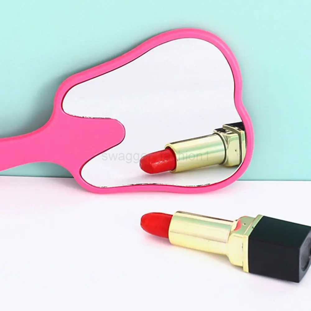 1PC Tooth Shaped Handheld Mirror Cute Makeup Mirror Hand Held Dental Mirrors With Handle High Definition Makeup MirrorXJ240813