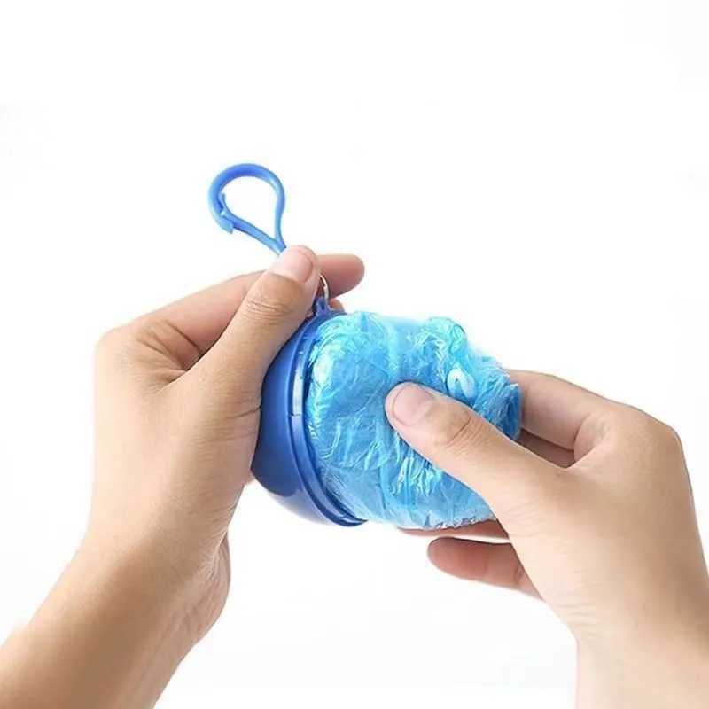 Portable Mini Raincoats Ball for Adults Kids Disposable Rain Ponchos Rainwear Cloak Rain Gear Keyring Ball with Hook Y240810