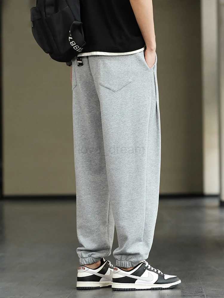 2023 New Mens Jogger Sweatpants Fashion Drawstring Streetwear Casual Baggy Trousers Male Cotton Loose Harem Pant Plus Size 8XLXJ240813