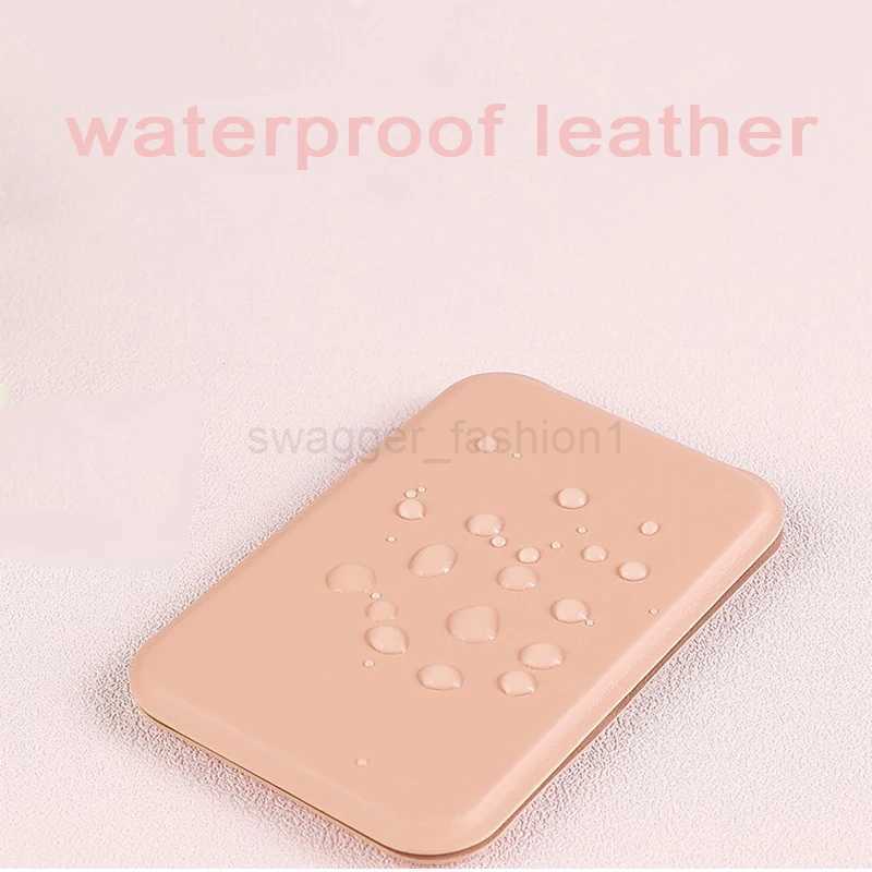 Mini Folding Portable Mirror for Women Men High-quality Portable PU Leather Small Mirror Solid Color Makeup MirrorXJ240813
