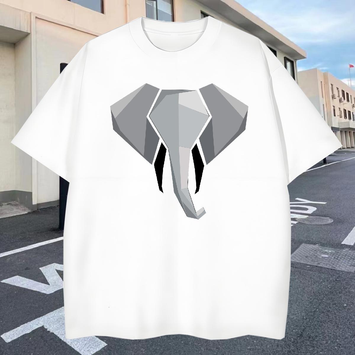 Stylist Mens Tshirts Elephant Daily Wear 100% Cotton 230g Top Tees Short Sleeve Soft TOP Quality T-Shirts for Men Custom Printing