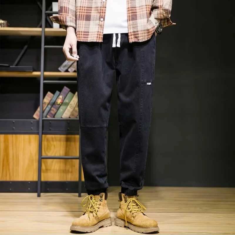 Classic Design Multi Pockets Cargo Pants Mens Casual Loose Fit Drawstring Cargo Pants Joggers For Spring Summer OutdoorXJ240813