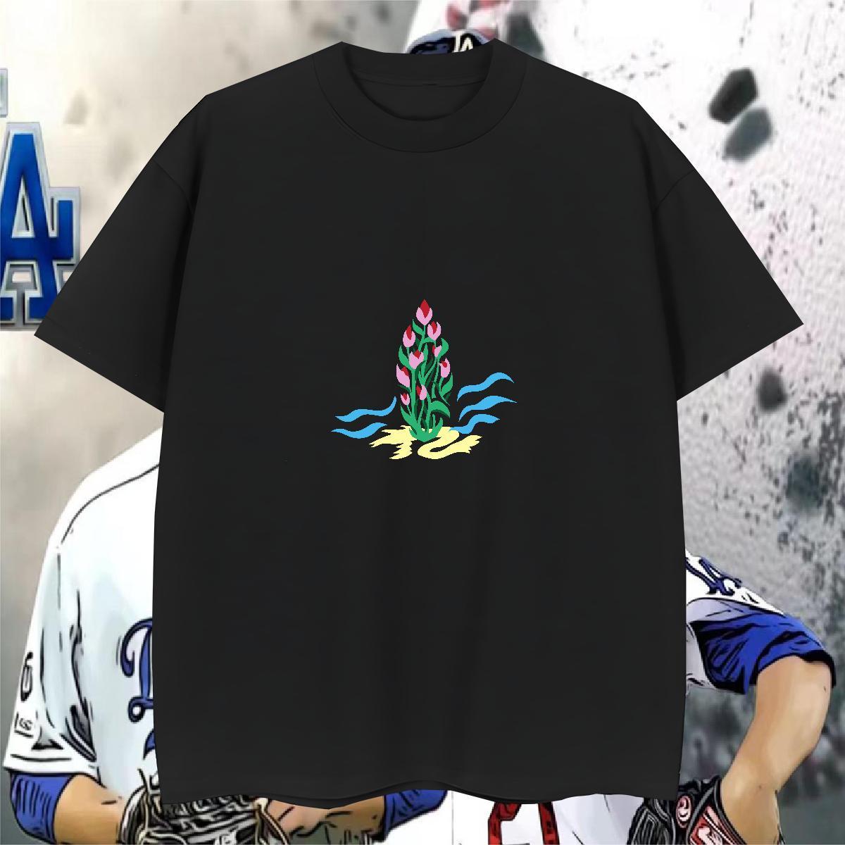 Designer Couples T Shirts flower Hip Hop 100% Cotton 230g Tees Shirts Breathable Short Sleeve Comfortable Men T Shirts Graphic