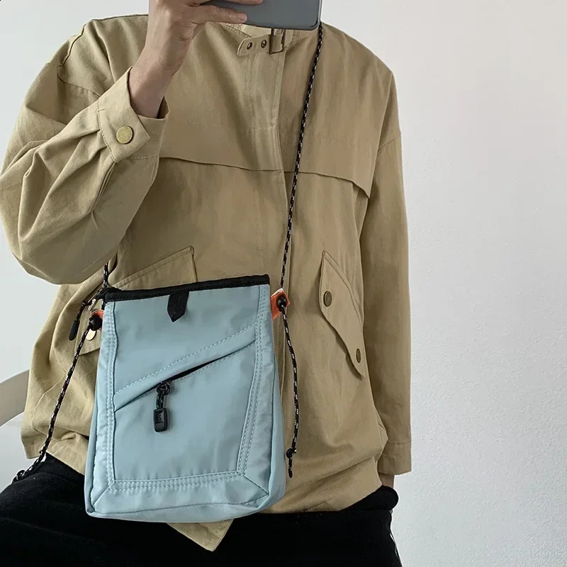 Mini Waterproof Messenger Bag Square Mobile Phone Casual Unisex Travel Handbag Shoulder Bags 240812