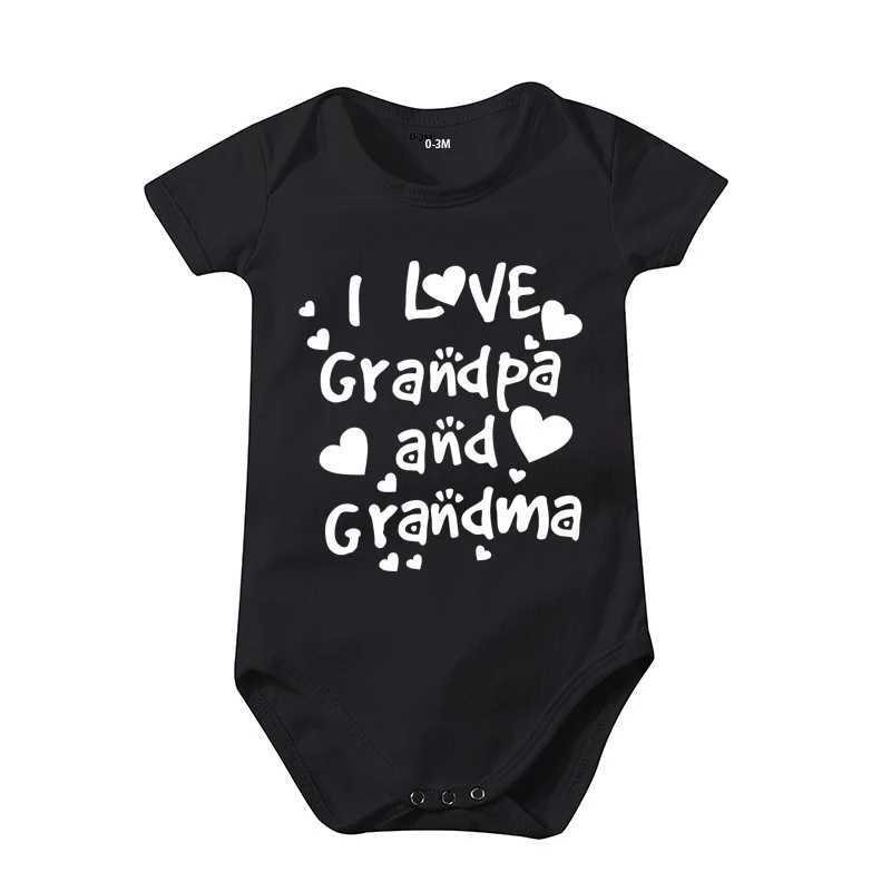 I love grandpas cotton bodysuits and one-piece climbing set baby Fart triangle jumpsuit. Summer I love grandma W240812