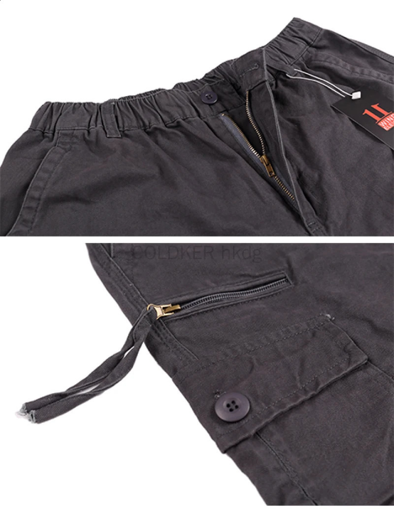 Mens multi pocket cargo long leg pants loose casual work hiking outdoor clothing 240812