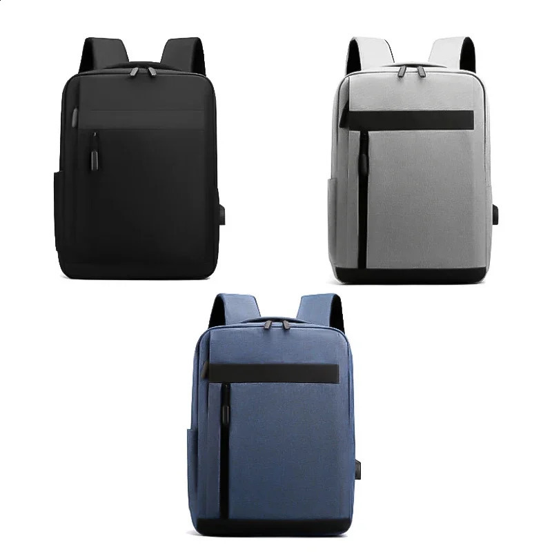 Business laptop backpack large capacity multifunctional USB charging waterproof film mens casual shoulder bag w240813
