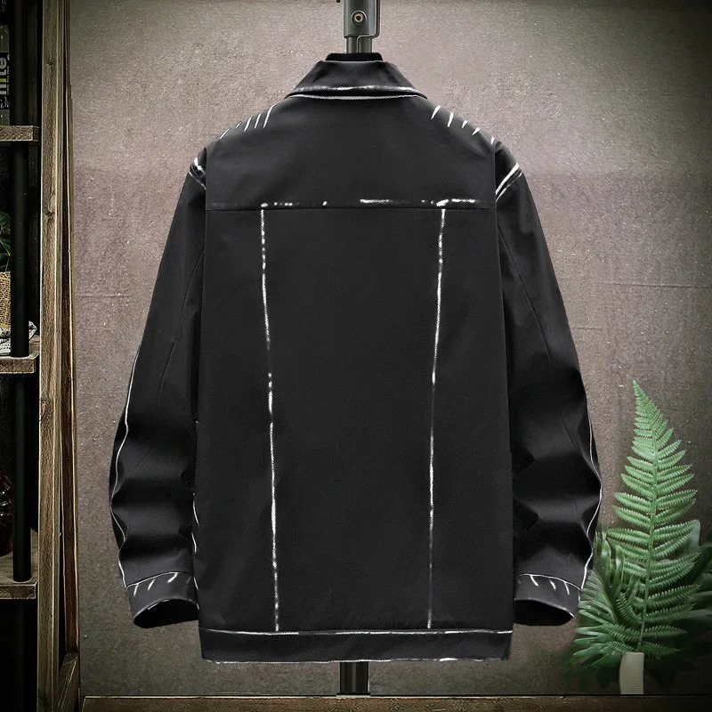 Spring Casual Jacket Korean Fashion Short Lapel Coat Decoration Body Mens High Quality Hip Hop Clothing 240824