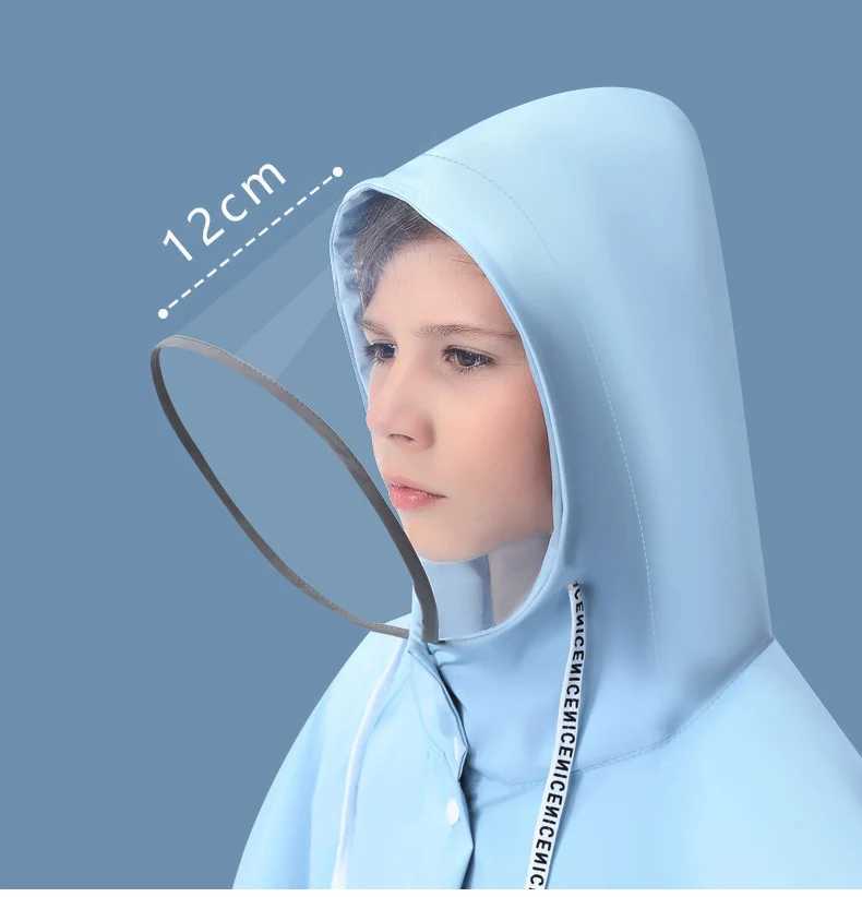 Children Kids Raincoat Boys Girls Thickening Rain Coat Poncho Jacket Outdoor Hiking Student Rainwear With Bag Space High Quality Y240810