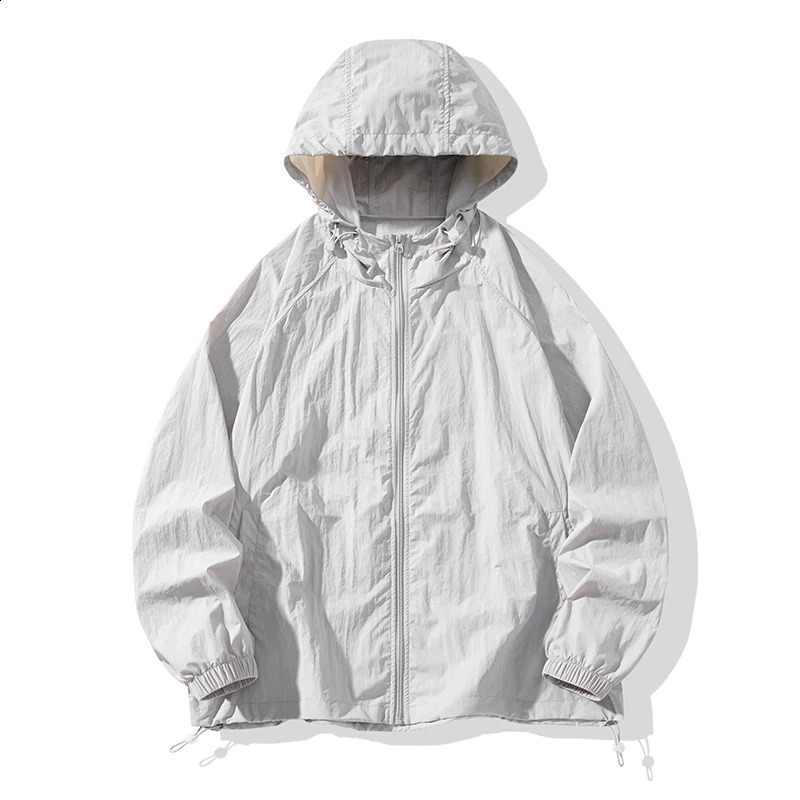 Summer hooded jacket womens waterproof and clothing lightweight quick drying skin windproof 240812