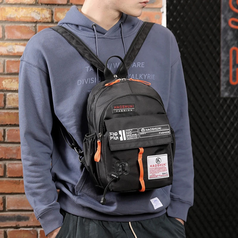 Mens backpack hanging basket chest shoulder bag travel military sports multifunctional nylon mens Knapsack small Rucksack 240813