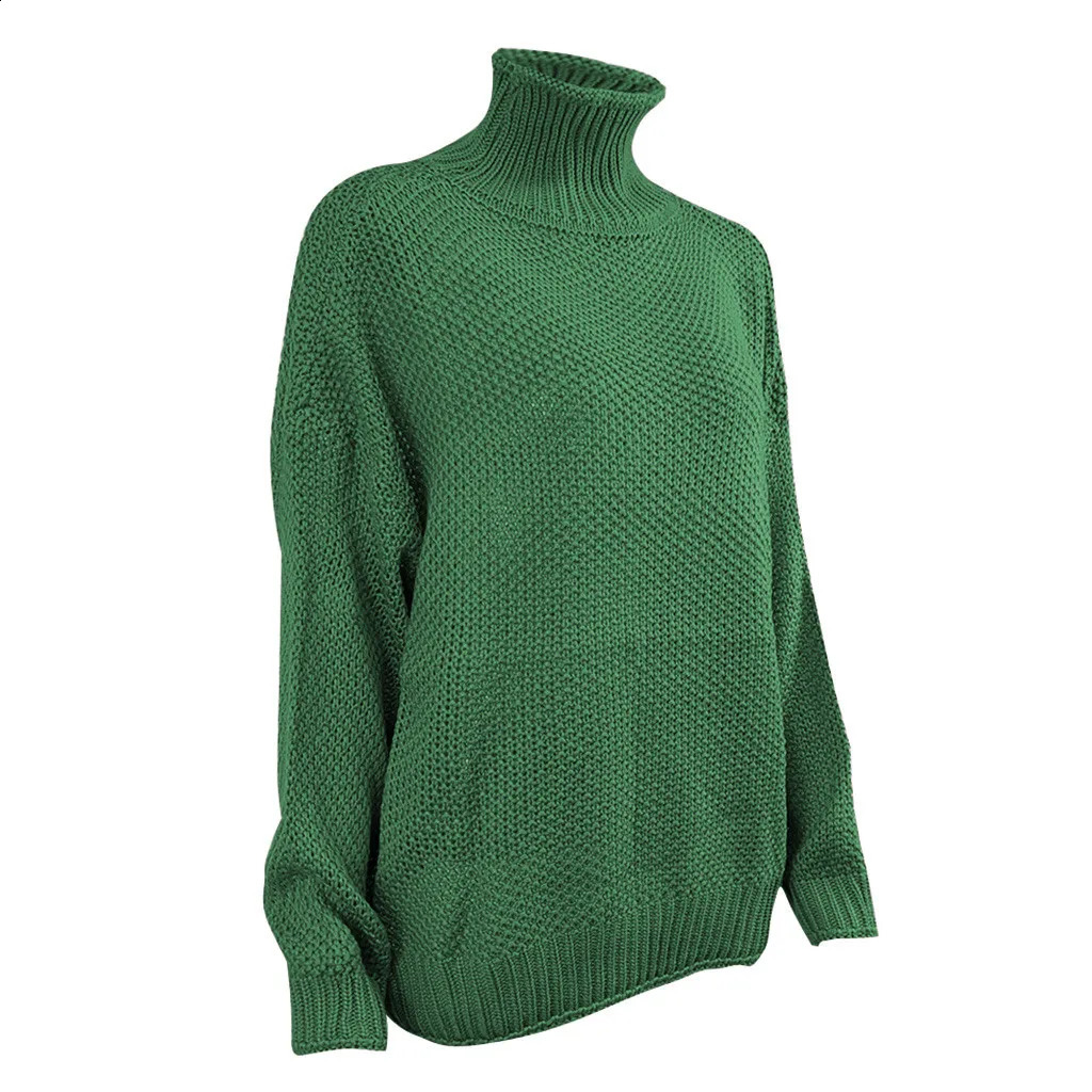 Autumn and winter sweaters womens fashion basics pullout batwing sleeve solid casual knitted streetwear 240812